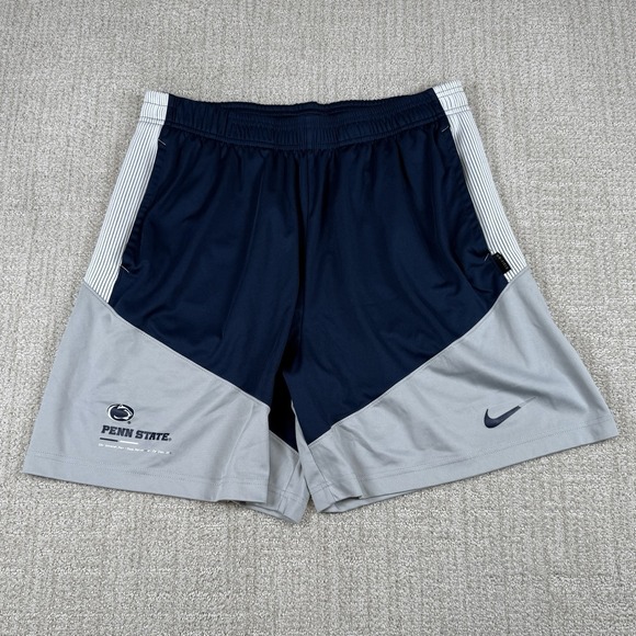 Nike Dri-Fit Men's Large Penn State Team Issue Blue 7" Athletic Training Shorts - Picture 1 of 8